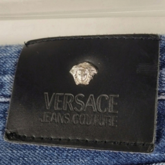 VERSACE JEANS COUTURE Vintage Blue Bootcut Size Denim Jeans Size 28 X 42 - Picture 9 of 11